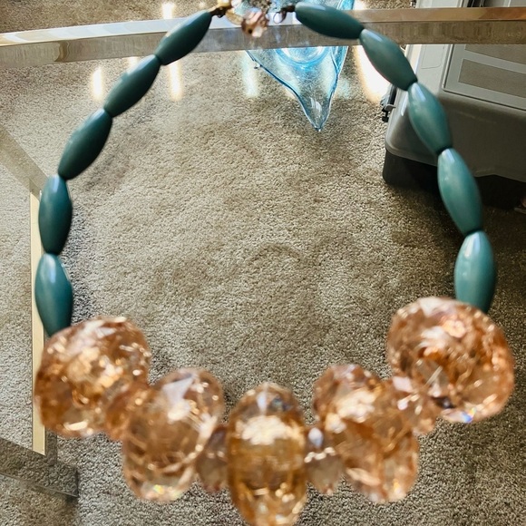 Vintage Lyndell NYC Designer Chunky Blue & Peace Necklace - Picture 8 of 8